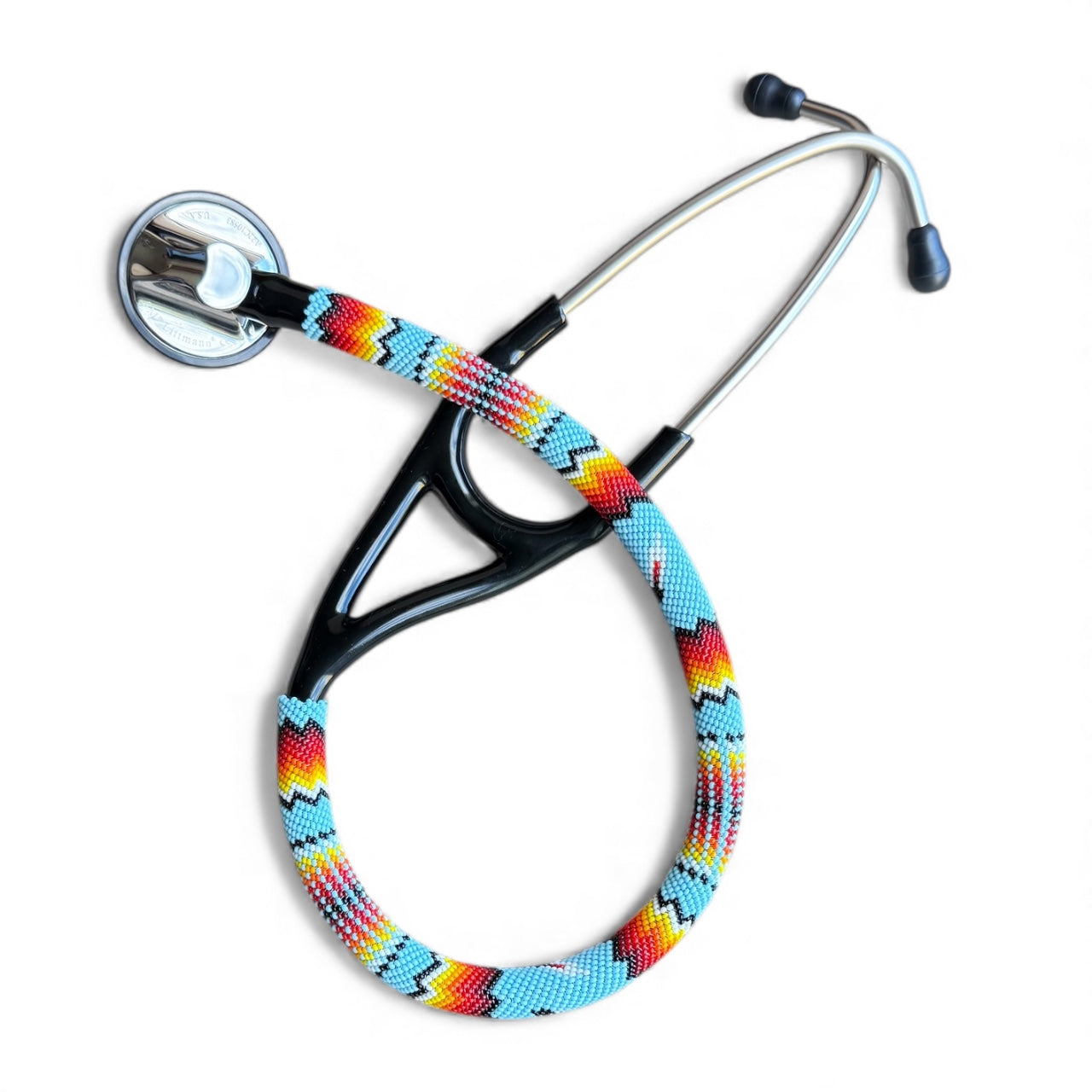 Native American Bead Stethoscope - Littmann Master Cardiology - (Light Blue)