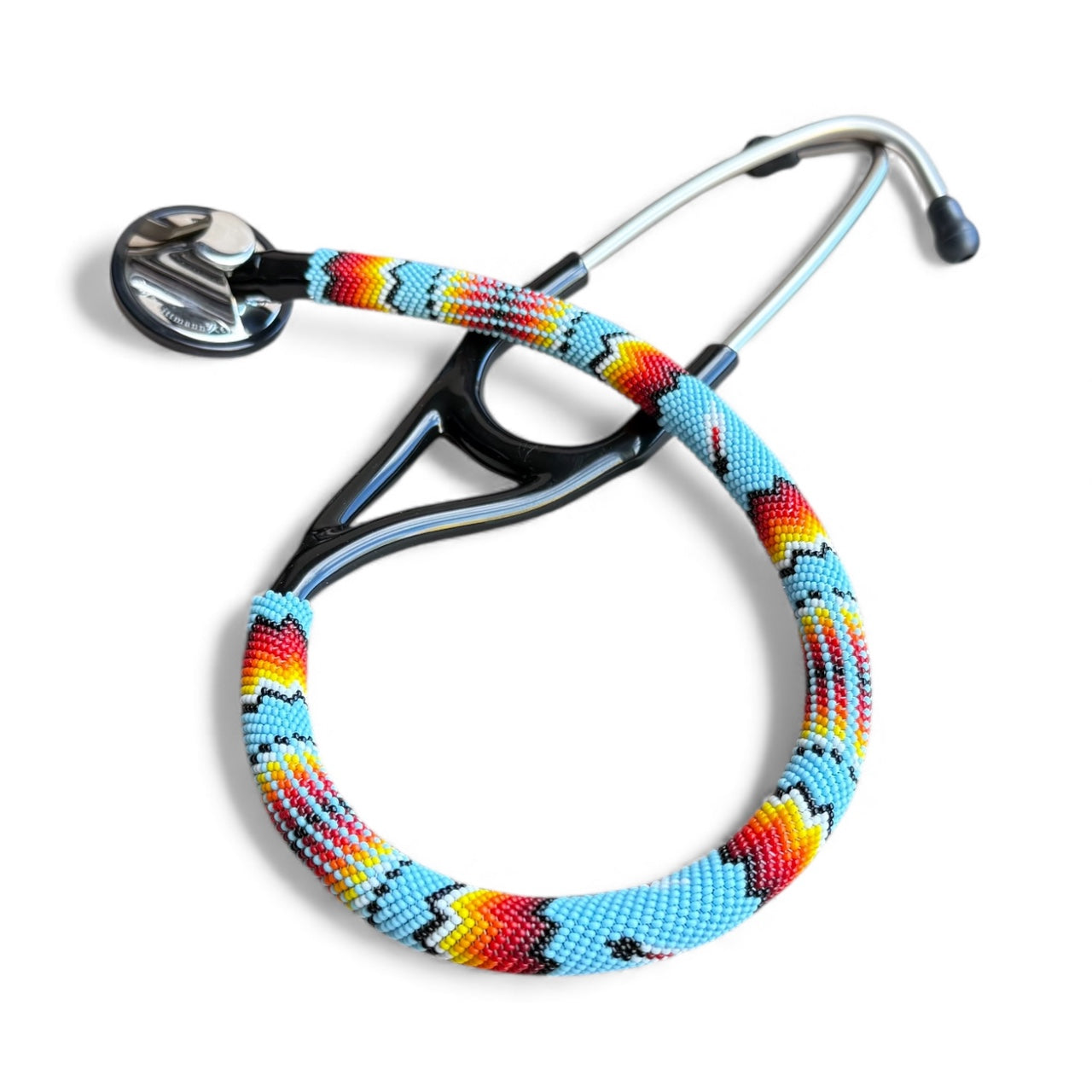 Native American Bead Stethoscope - Littmann Master Cardiology - (Light Blue)