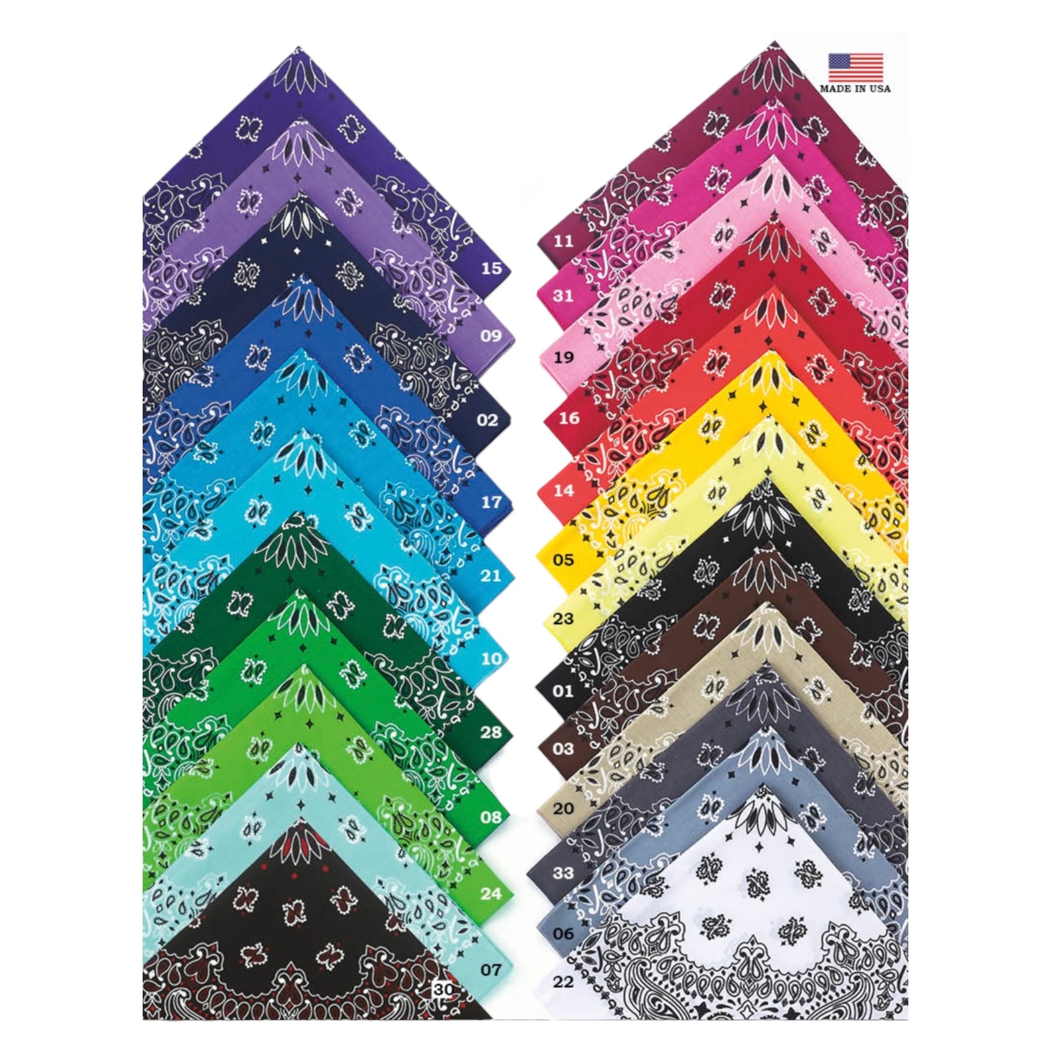 Paisley Bandanas - Made in the USA
