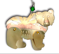 Woodland Grizzly Ornament - Handmade