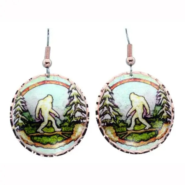 Walking in the Woods Bigfoot Earrings