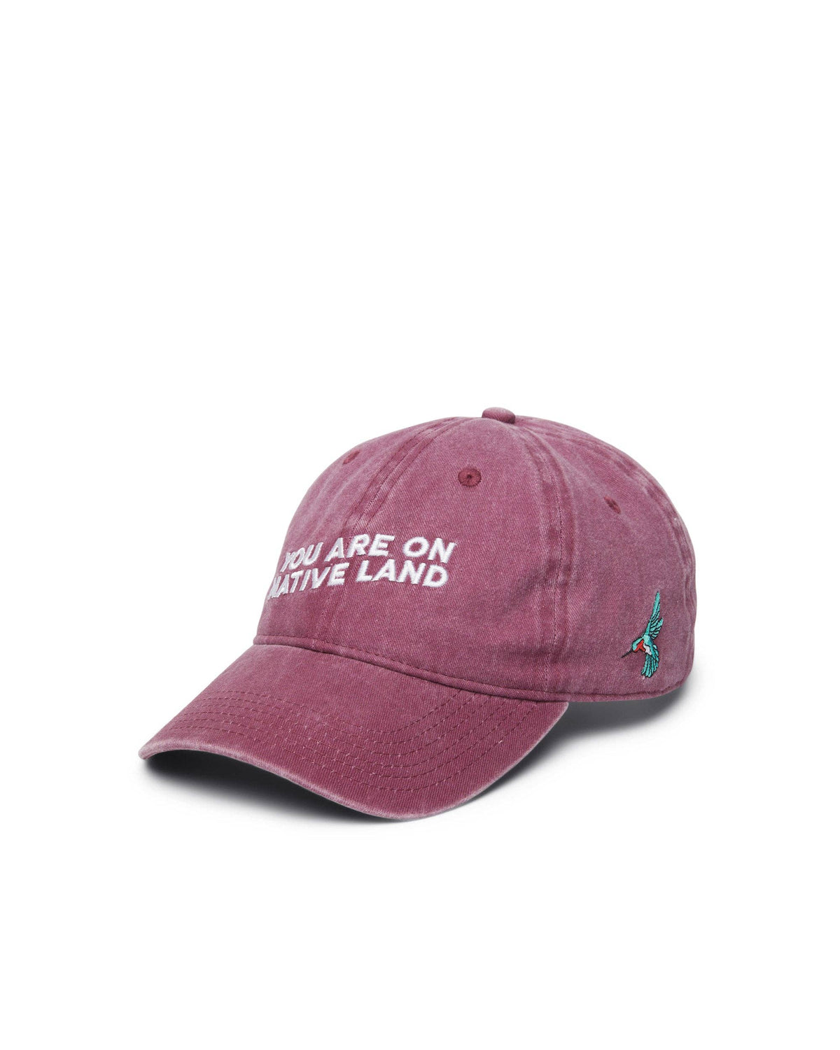 'YOU ARE ON NATIVE LAND DAD CAP - MAROON