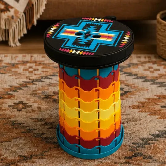 Adjustable Collapsible Stool – Santa Fe Black