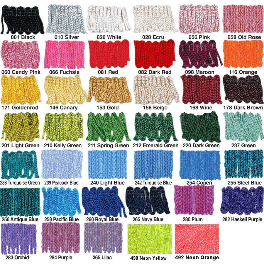 Chainette Fringe -Chainette Fringe - 14” Dance Shawl Fringe (Per Yard) | Native Regalia Supplies 14" Length (Per Yard)