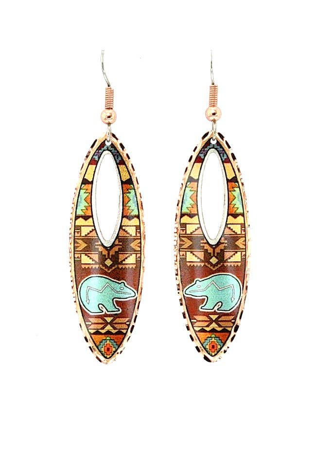 Unique Native Bear Earrings