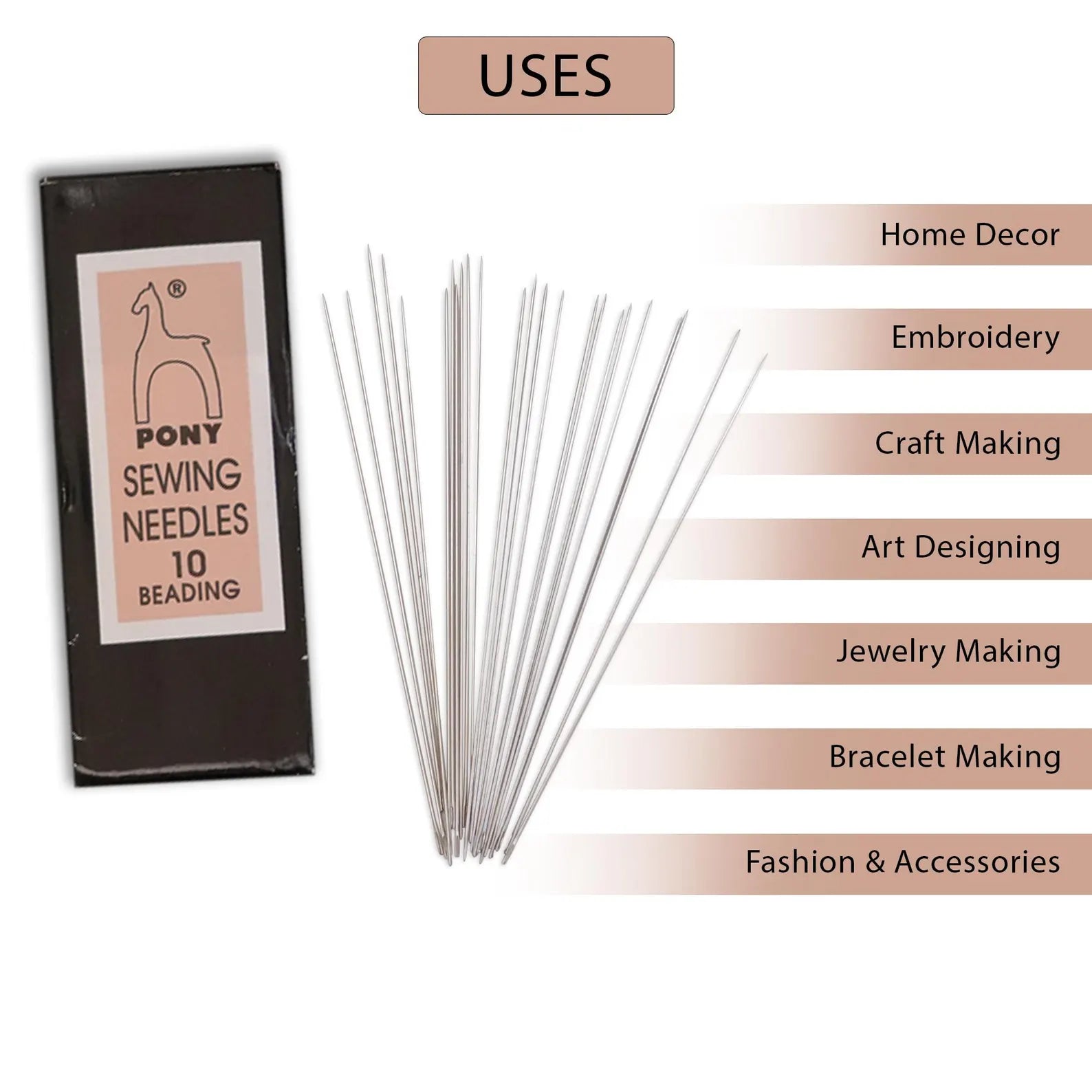 Pony Beading Needles – LONG | Size 10 | 25 Count