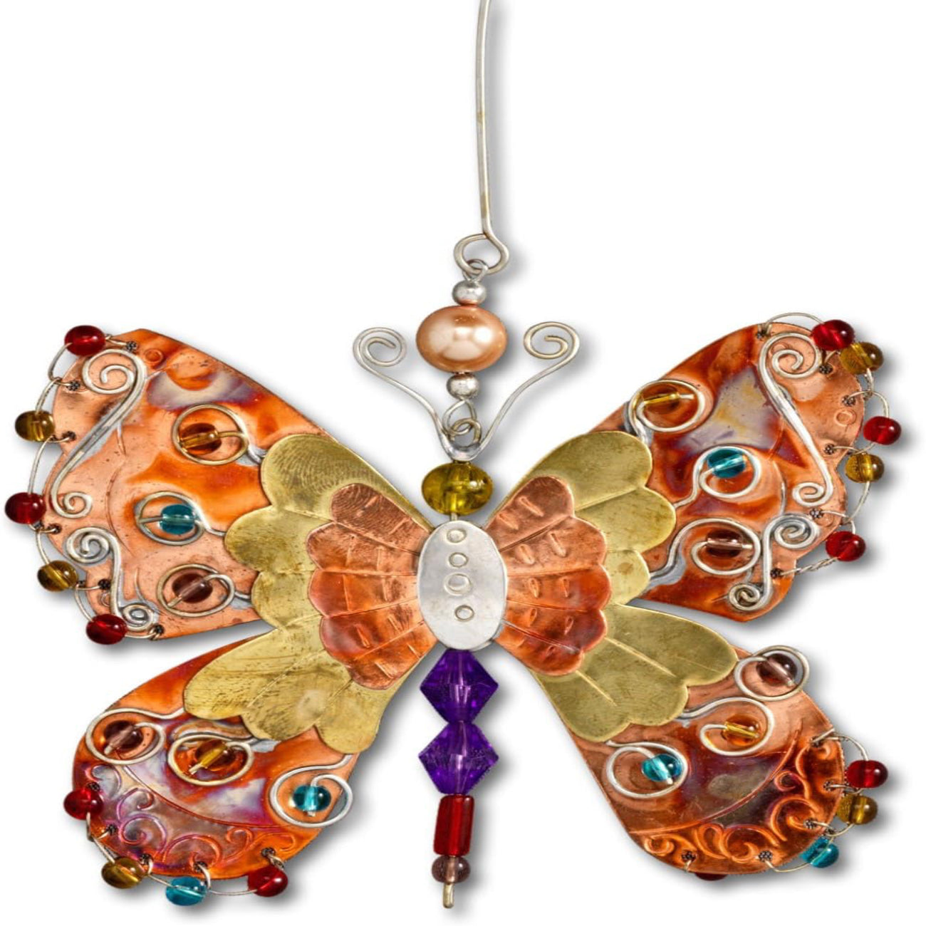Bright Wing Butterfly Ornament - Handmade