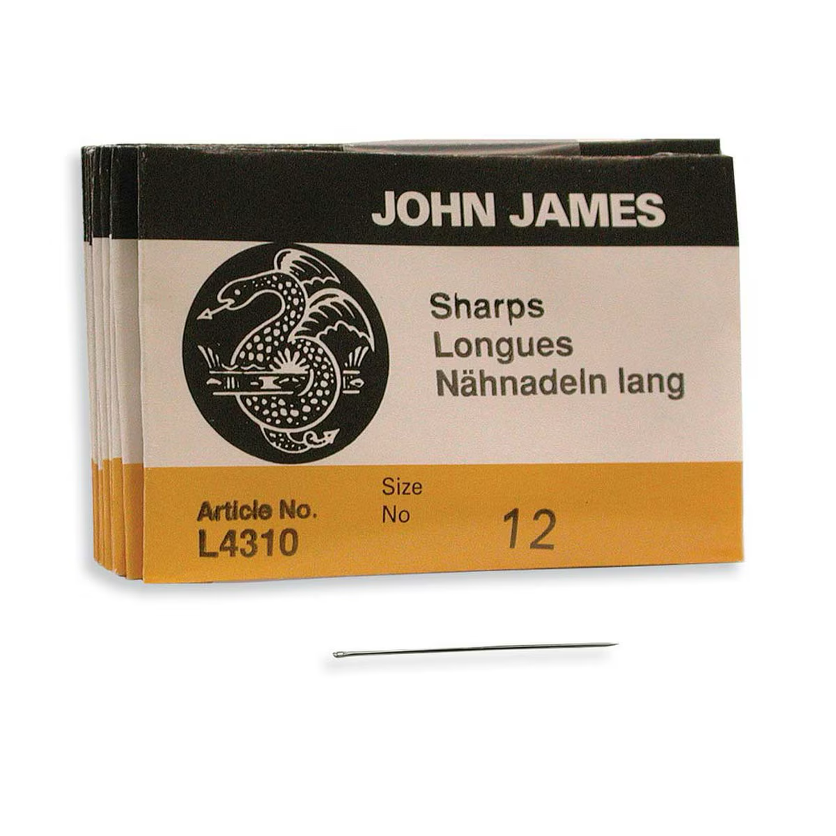 John James Sharps Beading Needles – Size 12 Short (25 ct)