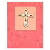 Garden Cross Pin On A Card - Handmade