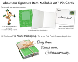 Garden Cross Pin On A Card - Handmade