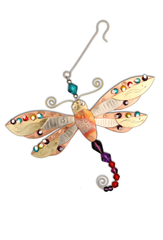 Bright Wings Dragonfly Ornament - Handmade