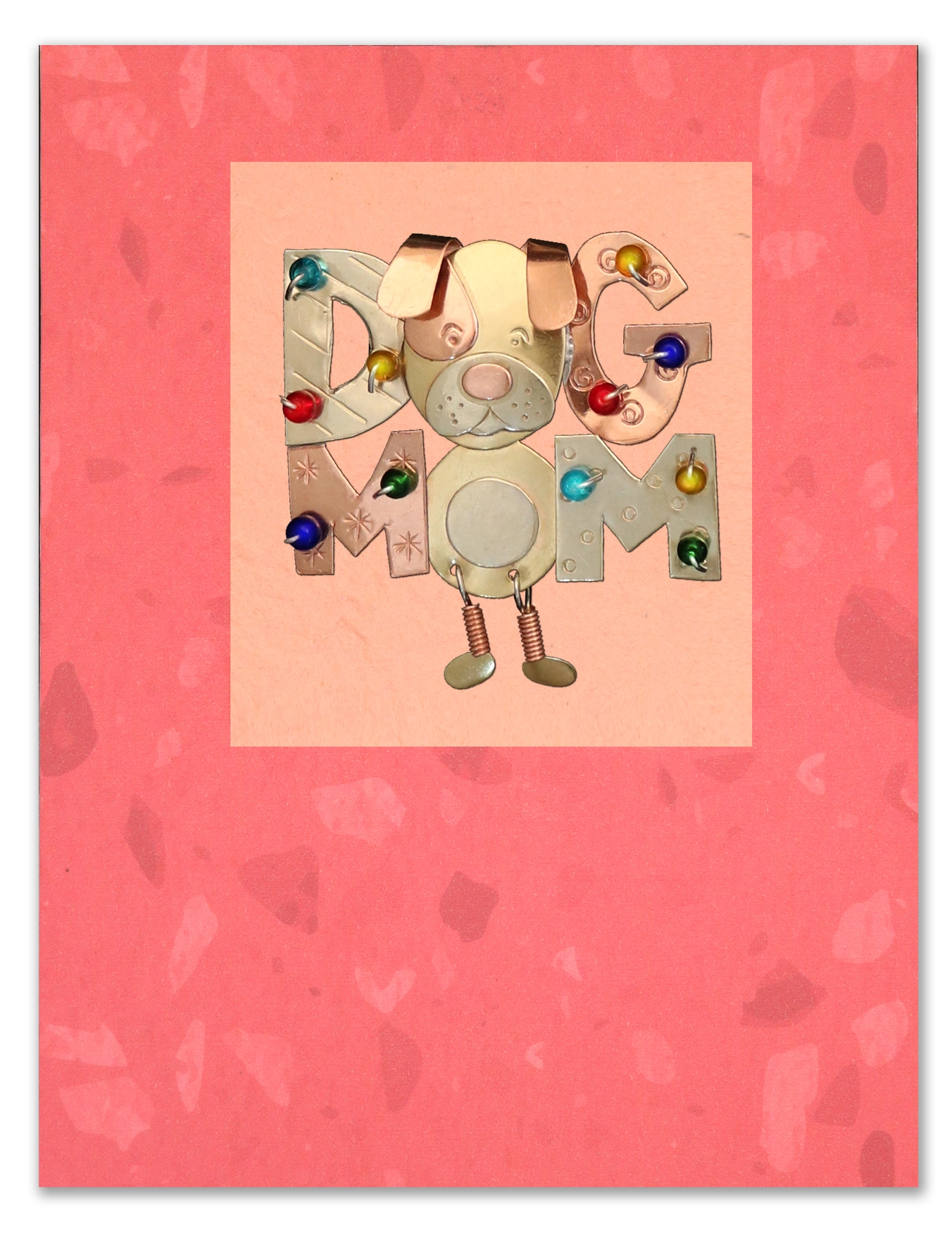 Dog Mom Pin On A Card - Handmade