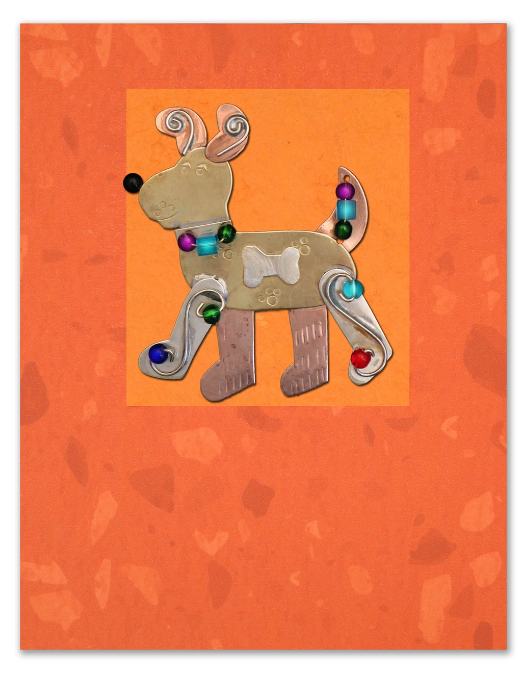 Baxter Dog Pin On A Card - Handmade