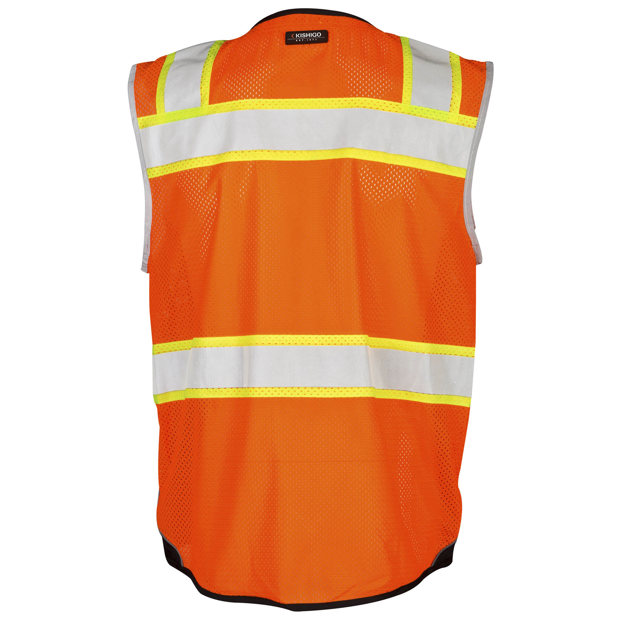 Kishigo 1516 Black Series Black Bottom Safety Vest - Orange