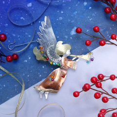 Trumpet Angel Ornament - Handmade