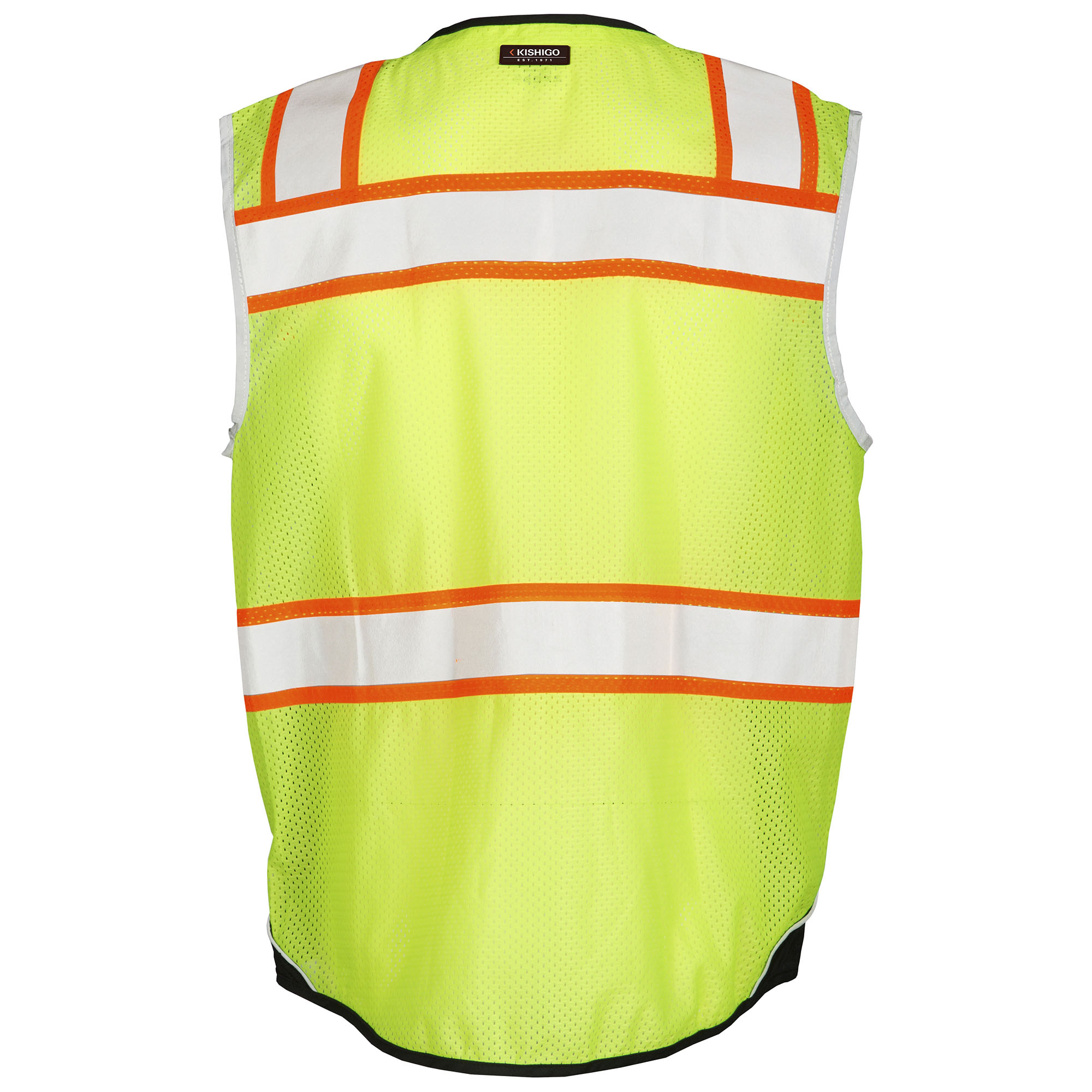 Kishigo 1515 Black Series Black Bottom Safety Vest – Yellow/Lime