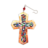 Colorful Cross Ornament - Handmade