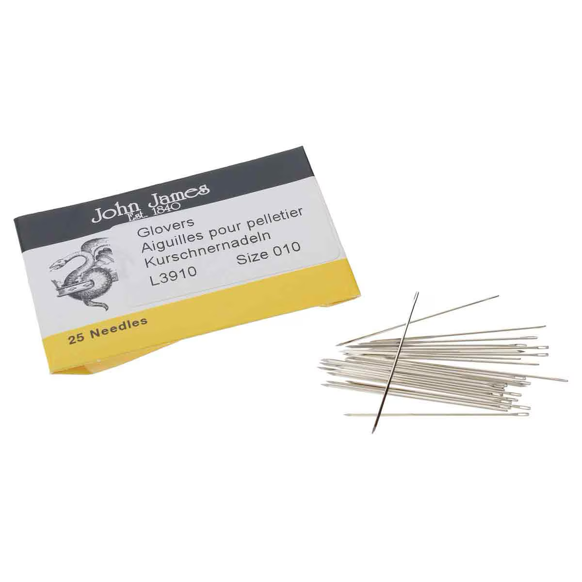 Glover's Beading Needles – Size 10 | 25 Count | John James