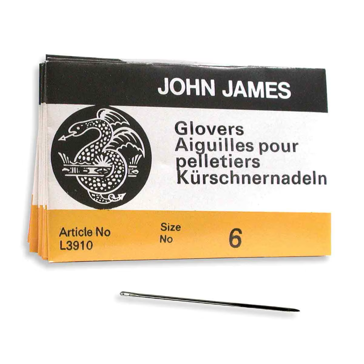Glover's Beading Needles – Size 6 | 25 Count | John James