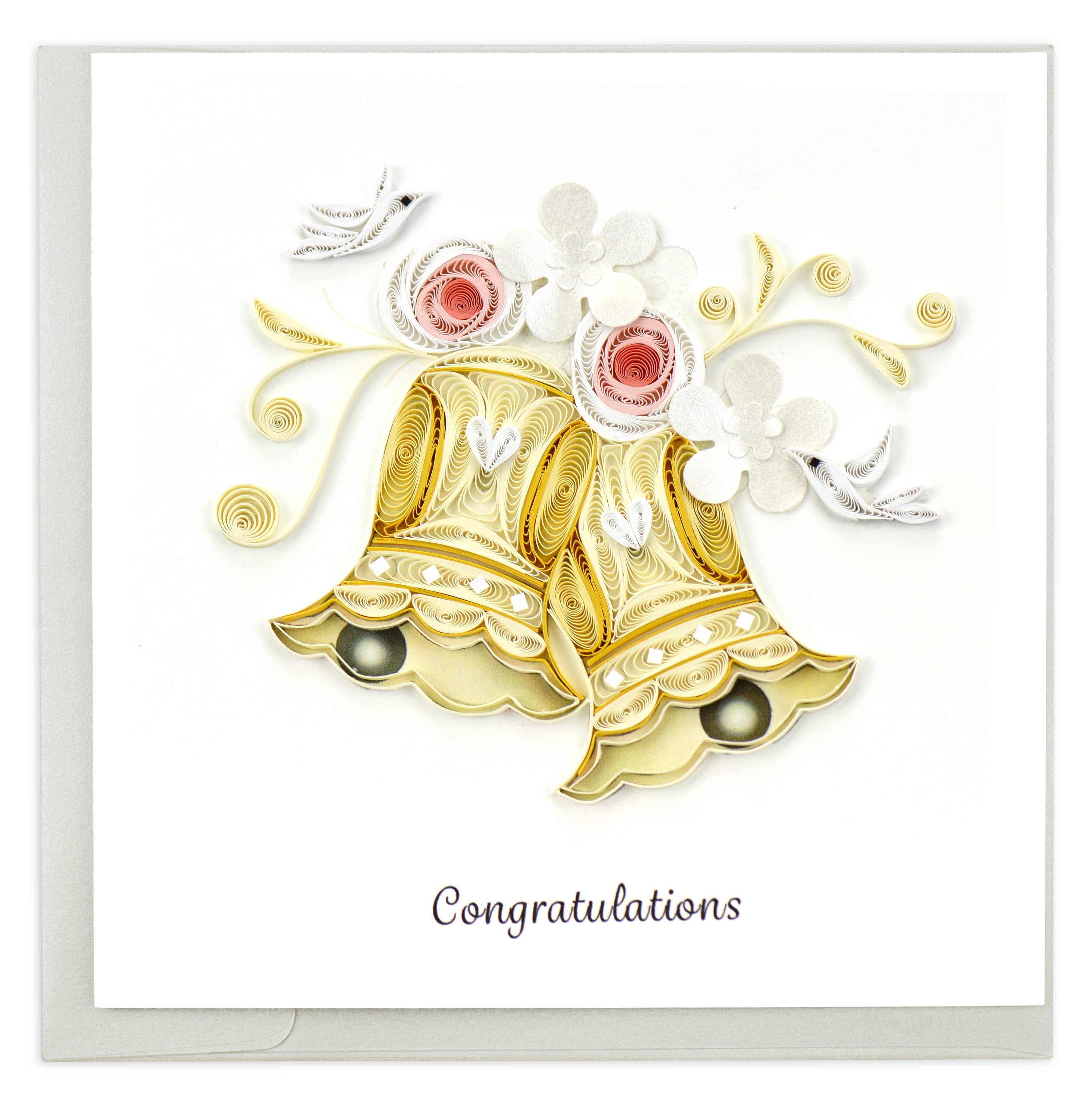 Quilling Card Wedding Bells