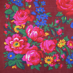 Rose Scarf Wine 30"x30"