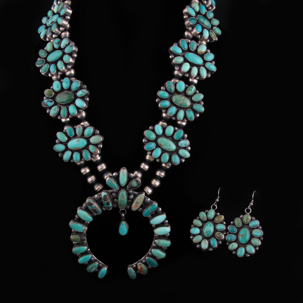 Squash Blossom Necklace Earring Set