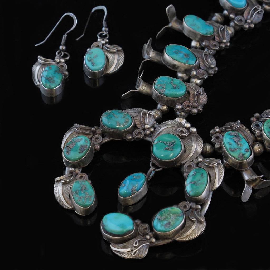 Navajo Turquoise Squash Blossom