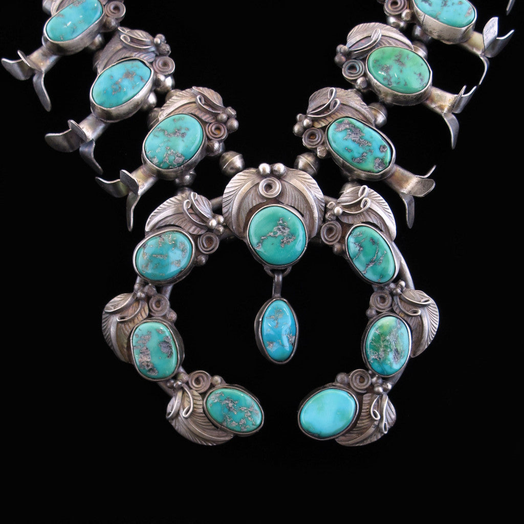 Navajo Turquoise Squash Blossom