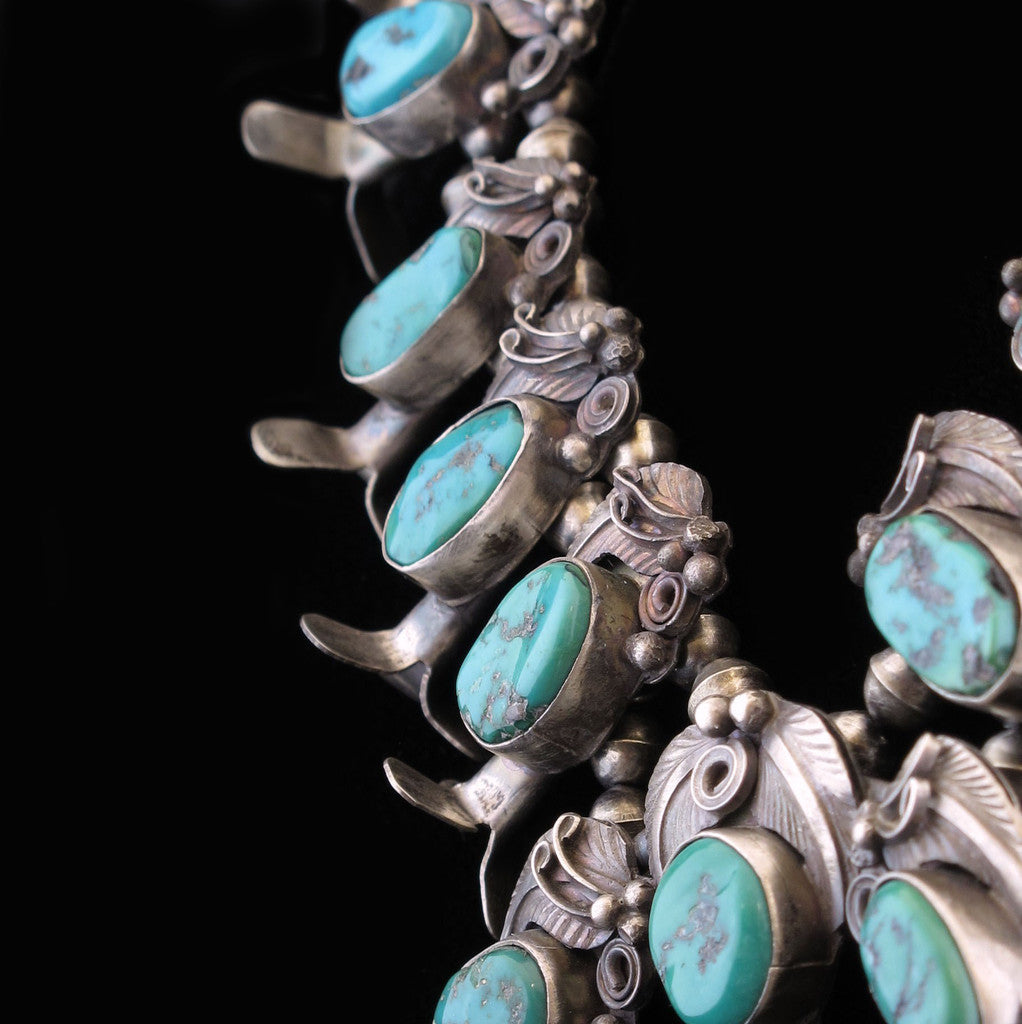 Navajo Turquoise Squash Blossom
