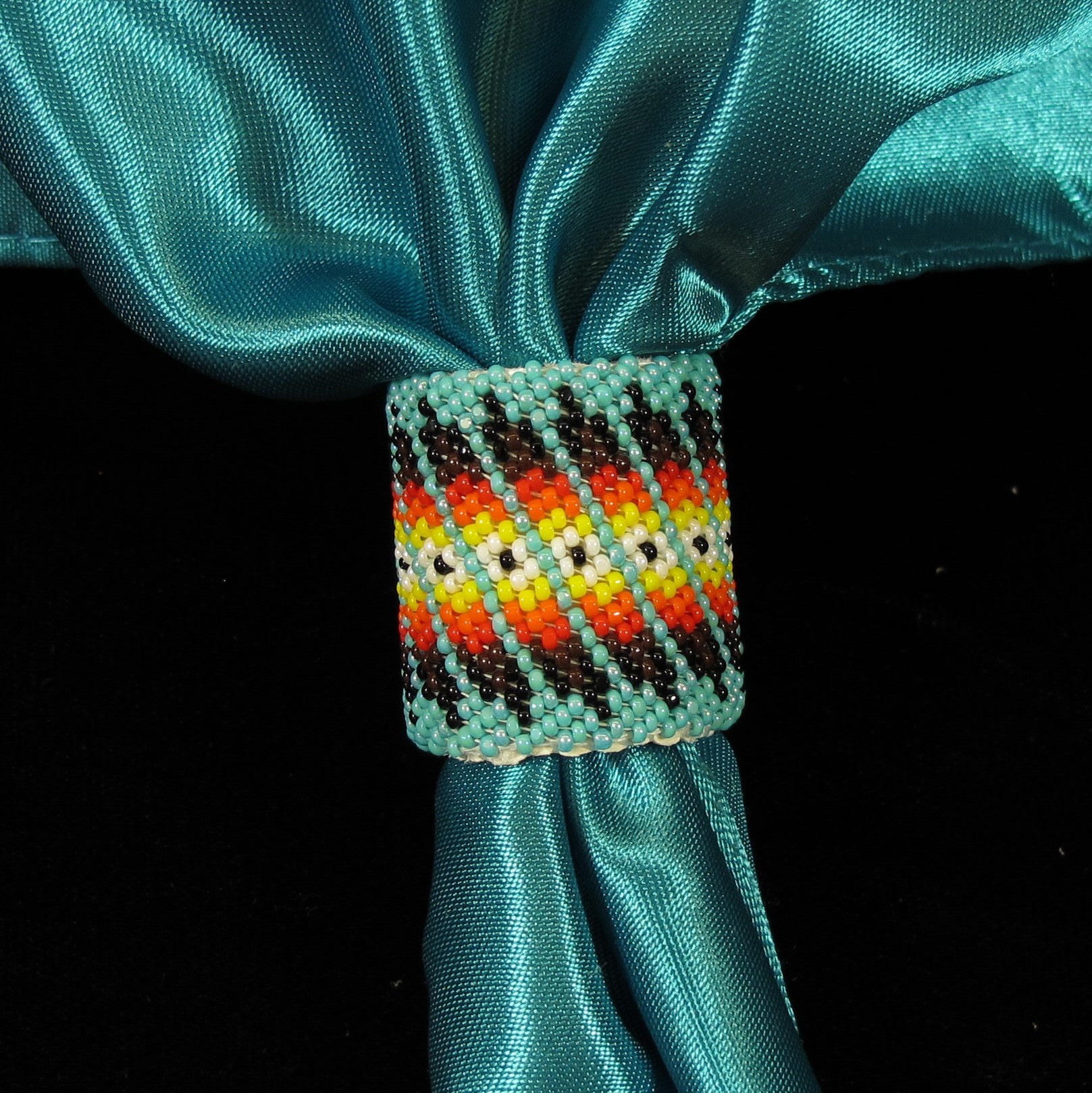Turquoise Beaded Scarf Slide/Holder