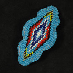 Turquoise Geo-Metric Beaded Barrette