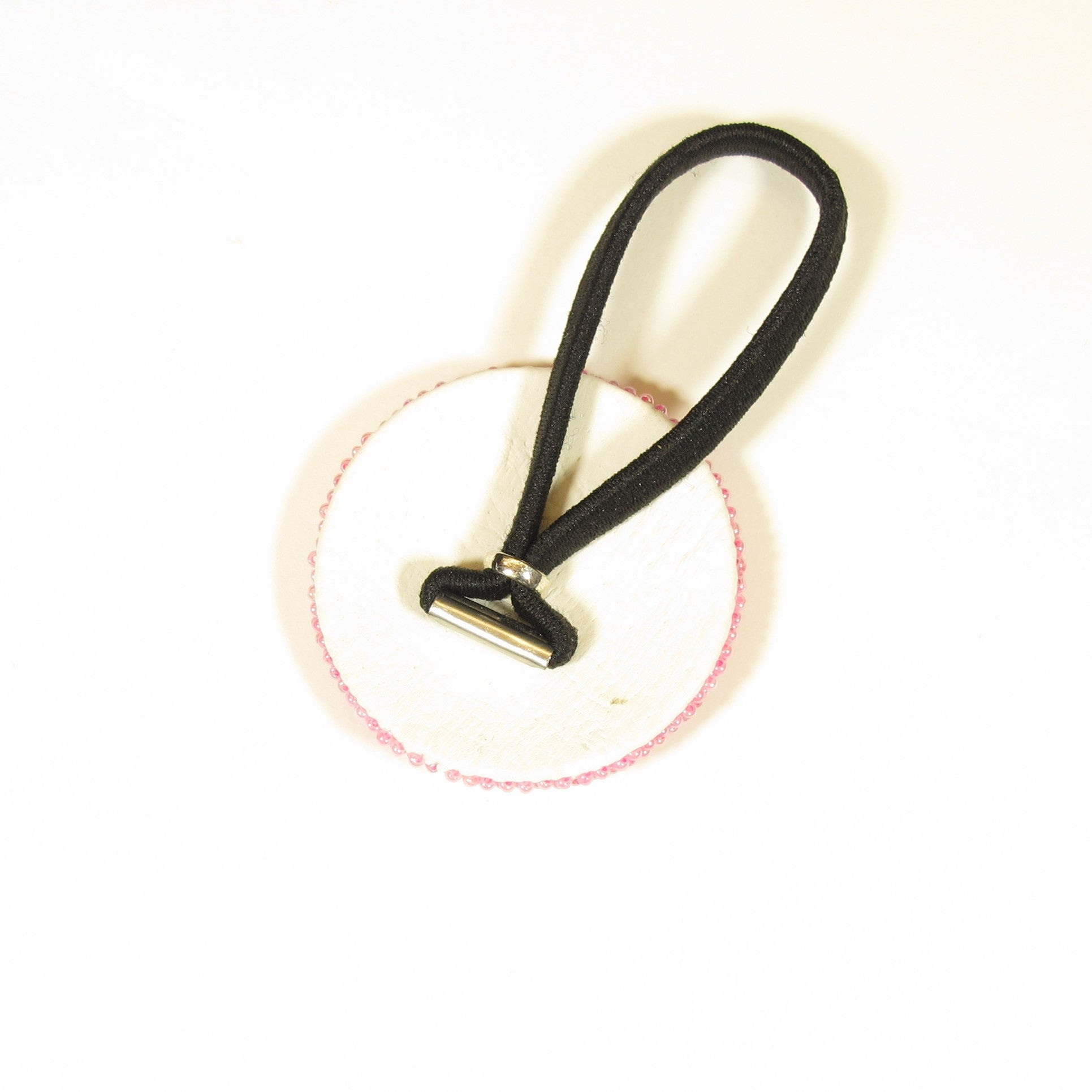 Pink Beaded Pony Tail Holder