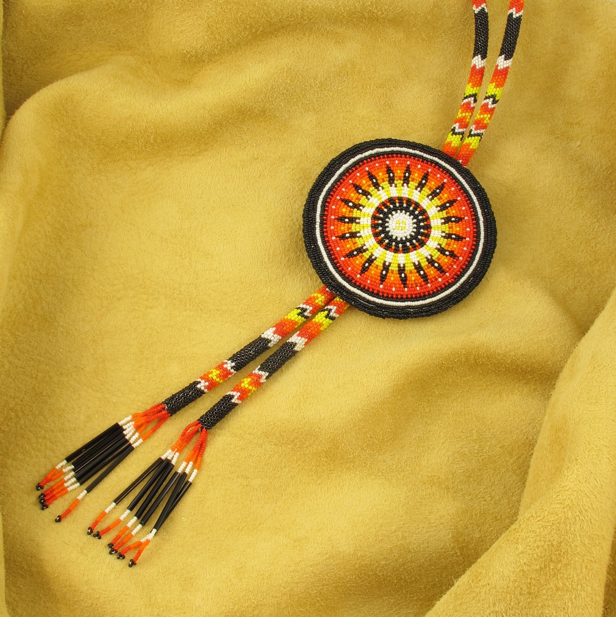 Black and Orange Bolo Tie