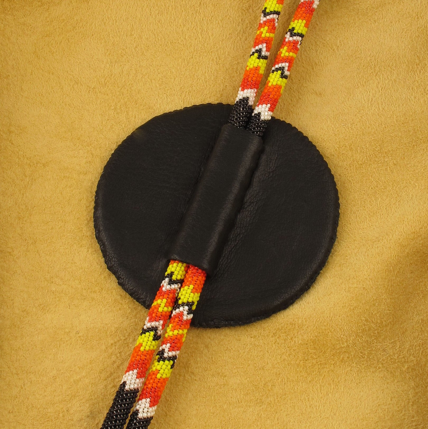 Black and Orange Bolo Tie