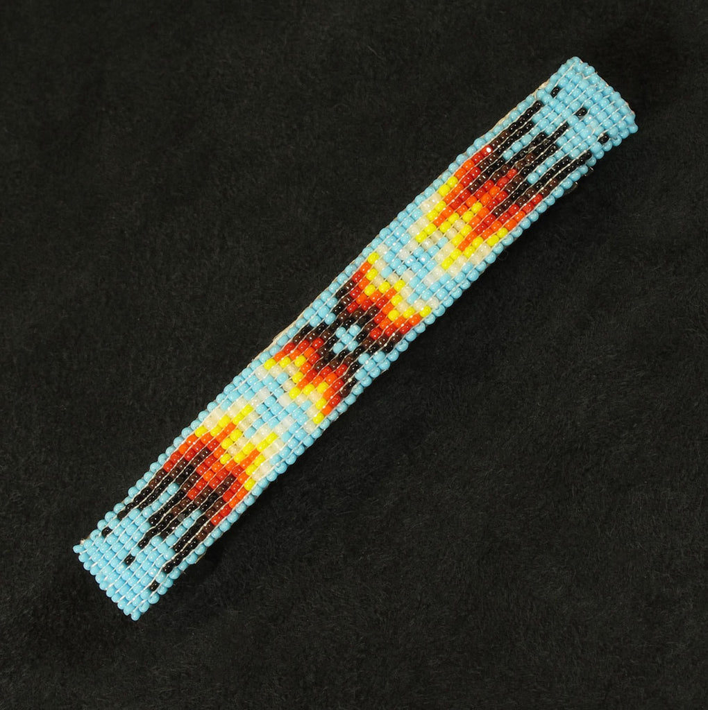 Light Blue Beaded Barrette