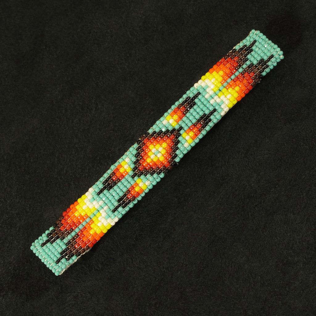 Turquoise Multi-Color Beaded Barrette