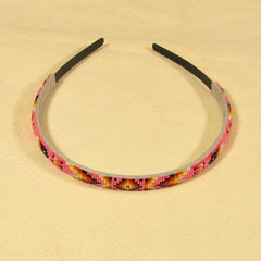 Pink Beaded Head Band