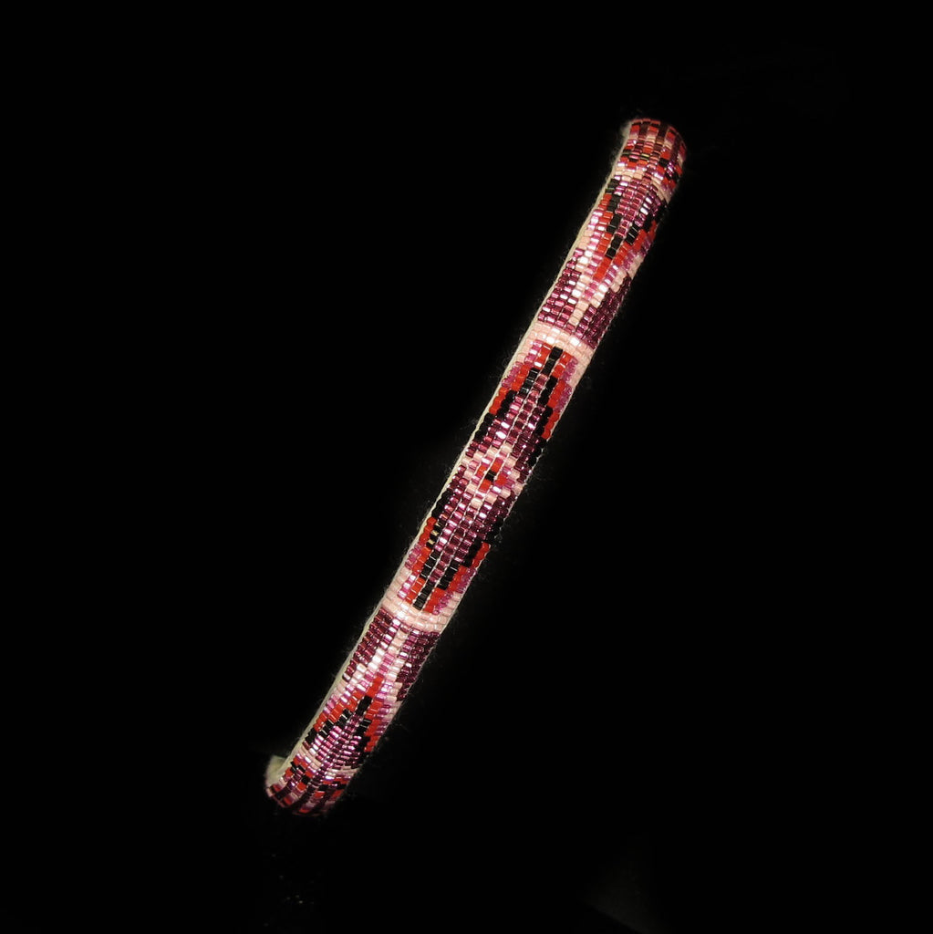 Pink Purple Beaded Head Band