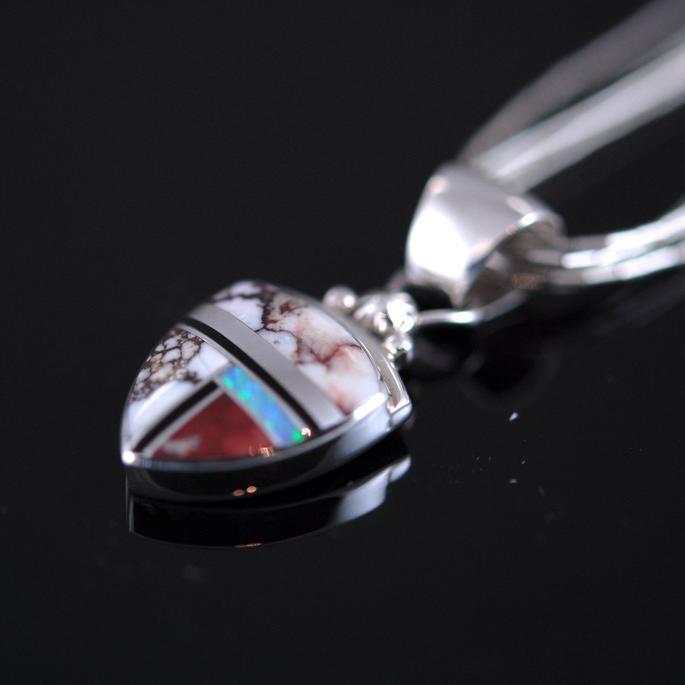 Wild Horse, Carnelian Inlay Pendant