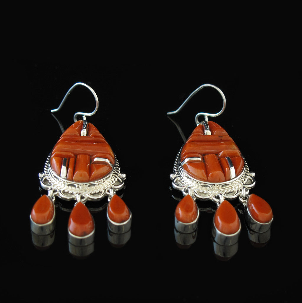 Coral Chandelier Earrings