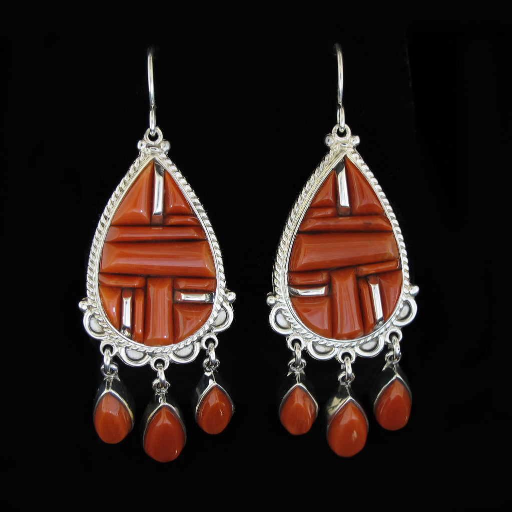 Coral Chandelier Earrings