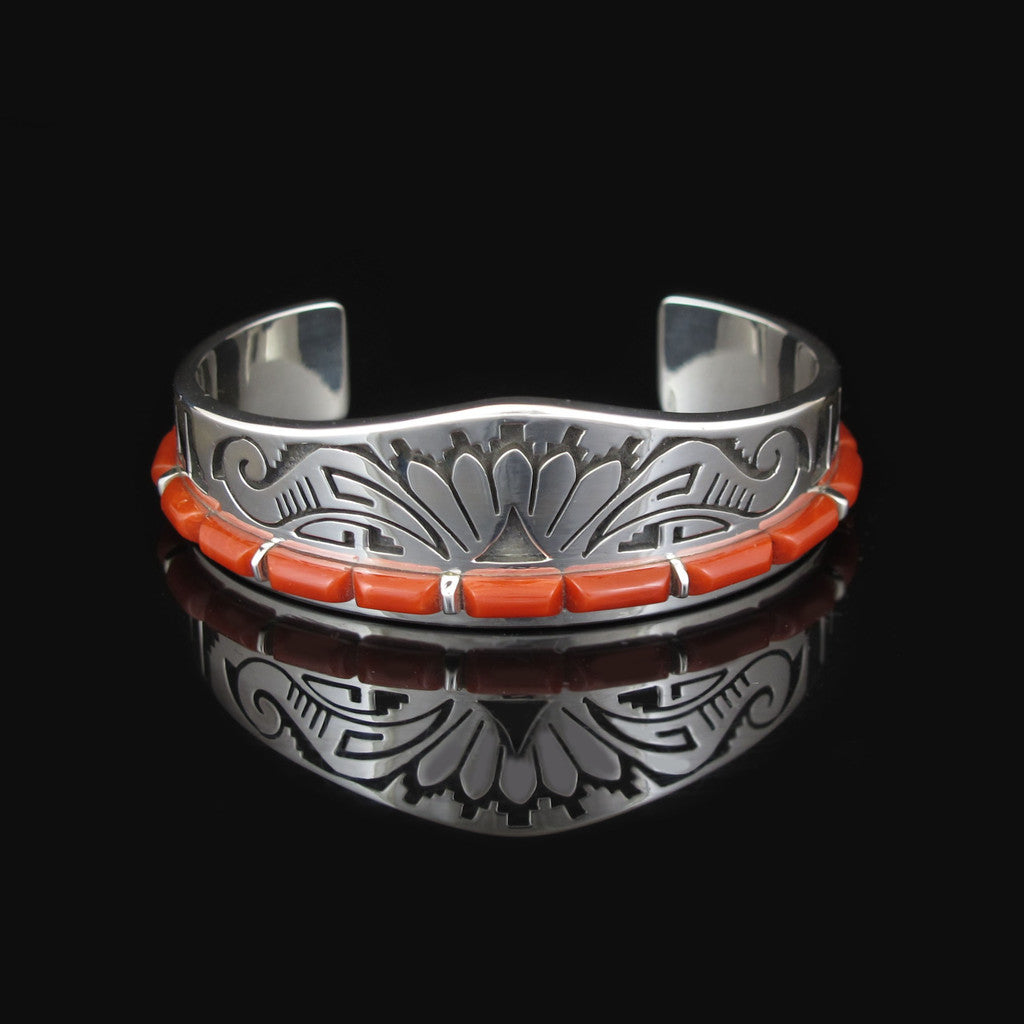 Geometric Coral Bracelet