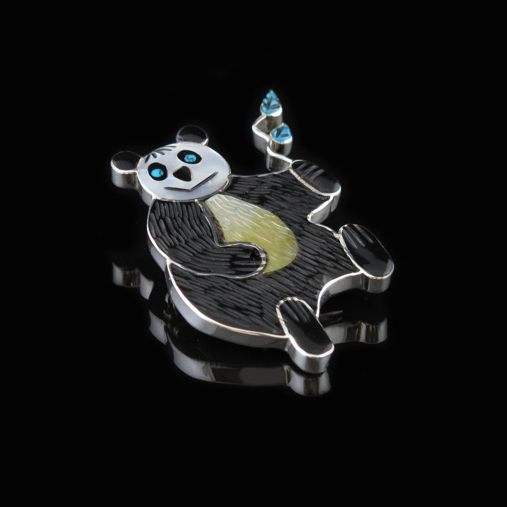 Zuni Panda Pin Pendant