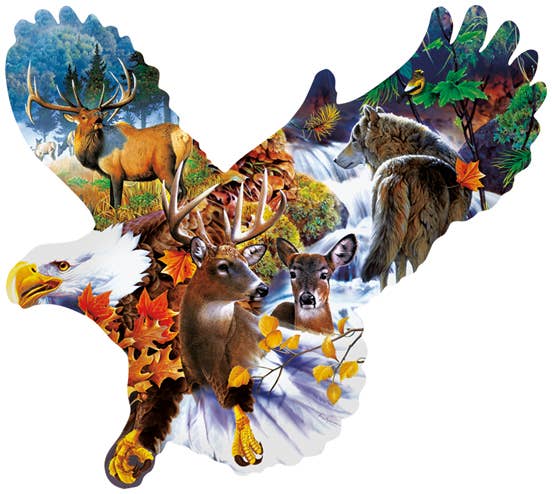 SunsOut - 0829 Forest Eagle Shaped Puzzle