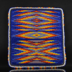 Beadwork: Blue Checkbook Cover
