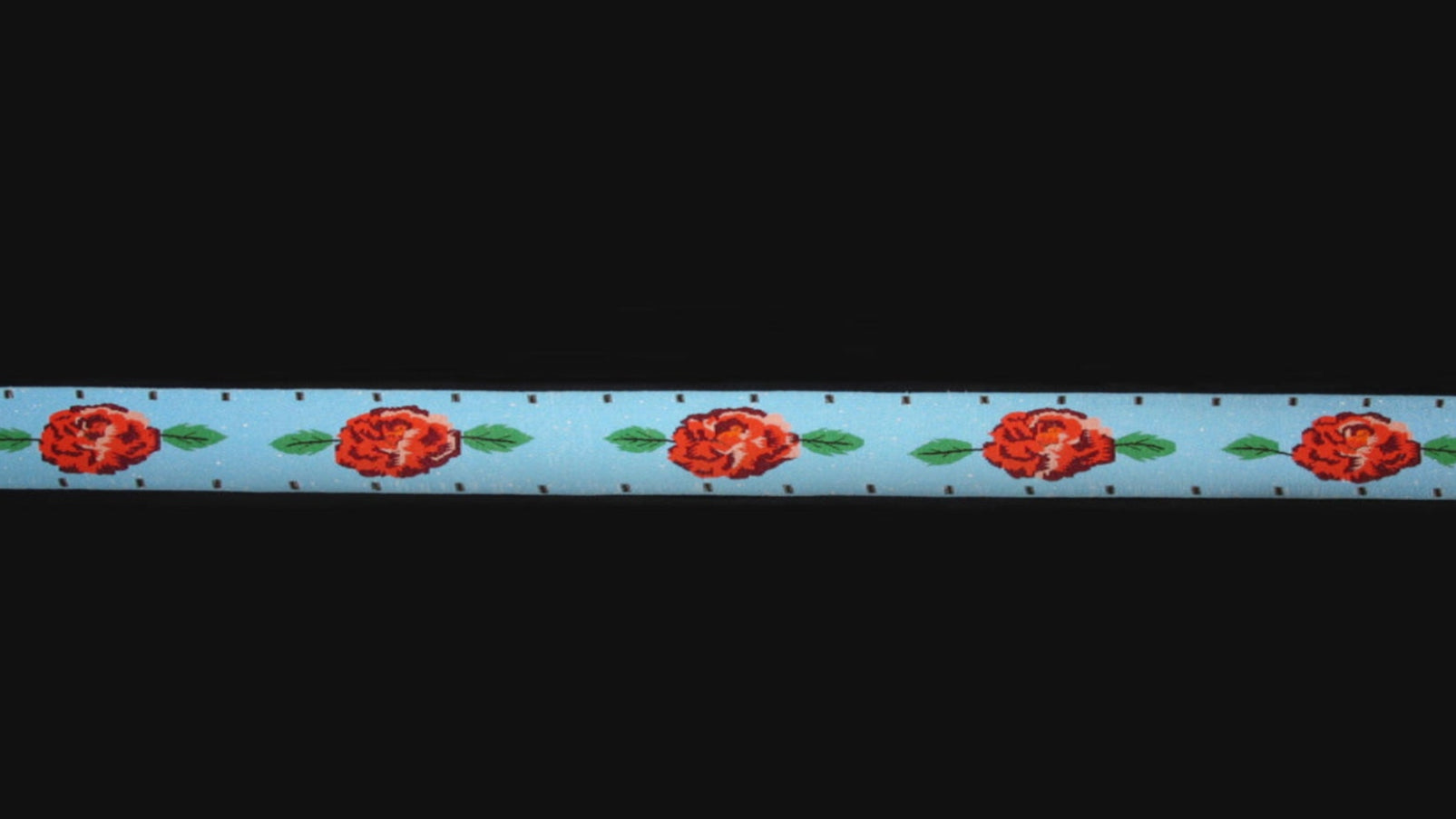 Blue Beaded Rose Belt