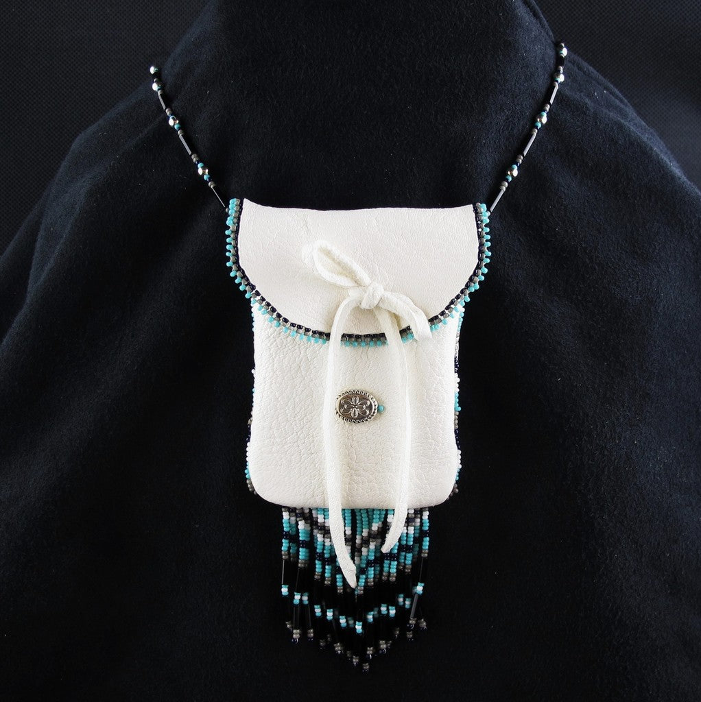 Turquoise Beaded Pouch