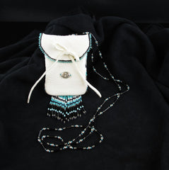 Turquoise Beaded Pouch