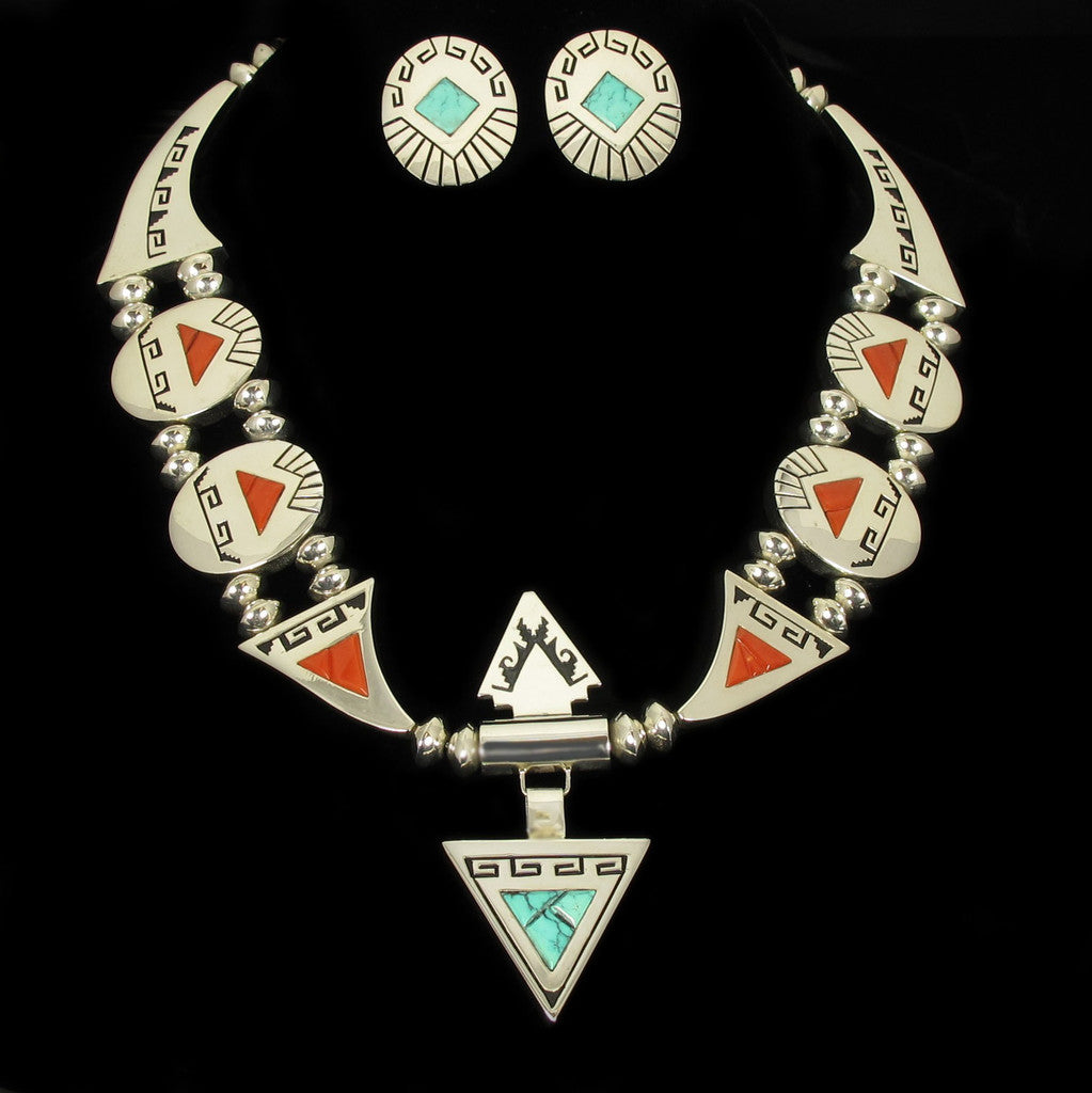Reversible Necklace Earring Set
