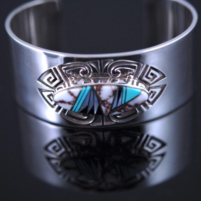 Wildhorse Inlay Navajo Bracelet